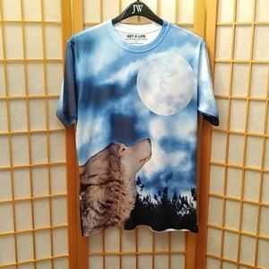 Howl at the moon wolf shirt